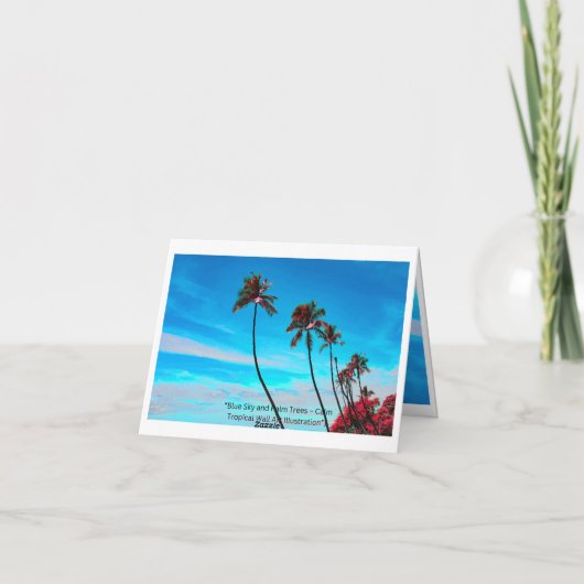 Two Palm Trees Wall Art | Tropical Minimalist シーズンカード (裏面)