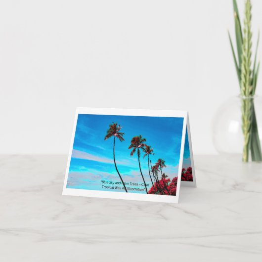 Two Palm Trees Wall Art | Tropical Minimalist シーズンカード (正面)