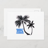 Two Palm Trees Wall Art | Tropical Minimalist シーズンポストカード (正面/裏面)