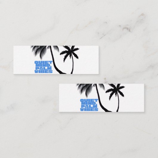Two Palm Trees Wall Art | Tropical Minimalist スキニー名刺 (正面/裏面)