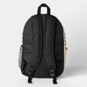 Two-panel image of a backpack プリントバックパック (裏面)