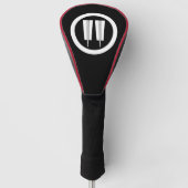 Two parallel Fans in circle Golf Head Covers ゴルフヘッドカバー (正面)