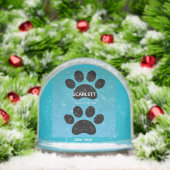 Two Paw Prints Memorial, Teal to Blue (クリスマス)