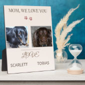 Two Paws Cherish Mom Always フォトプラーク (側面)