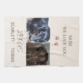 Two Paws Loving Mom キッチンタオル