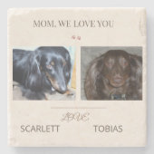 Two Paws Make Every Moment Sweeter ストーンコースター (正面)