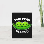 Two Peas In A D Cute Kawaii Funny  カード (正面)