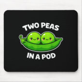 Two Peas In A D Cute Kawaii Funny マウスパッド (正面)