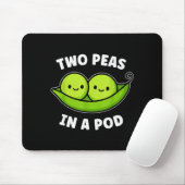 Two Peas In A Pod Cute Kawaii Funny  マウスパッド (マウス)