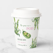 Two Peas in A Pod Girl Pink Twins Baby Shower 紙コップ (正面)