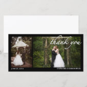 Two Photo 結婚's Thank Youフォトカード サンキューカード (正面/裏面)