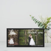 Two Photo 結婚's Thank Youフォトカード サンキューカード (スタンド正面)