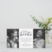 Two Photo Black & White Funeral Thank You サンキューカード (スタンド正面)