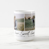Two Photo Calligraphy Love Sweet Love Newlywed コーヒーマグカップ (中央)
