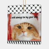 Two Photo Custom Text Keffiyeh Free Palestine セラミックオーナメント (左)