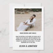 Two Photo Elegant Thank You Card ノートカード (裏面)