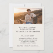 Two Photo Graduation Party 招待状 (裏面)