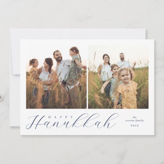 Two Photo Modern Hanukkah シーズンカード (正面)