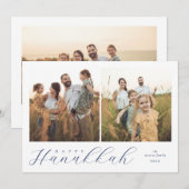 Two Photo Modern Hanukkah シーズンカード (正面/裏面)