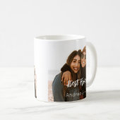 Two Photo Personalized Name コーヒーマグカップ (正面右)
