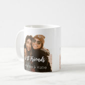 Two Photo Personalized Name コーヒーマグカップ (正面左)