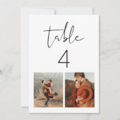 Two Photo Table Number | モダン ミニマリスト   招待状 (正面)