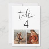 Two Photo Table Number | モダン ミニマリスト   招待状 (裏面)