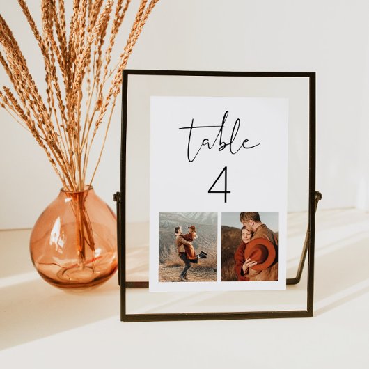 Two Photo Table Number | モダン ミニマリスト   招待状