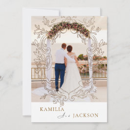 Two-Piece Modern Minimalist Folded Wedding  招待状