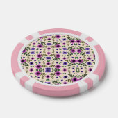 Two poker chips with pink borders and intricate  ポーカーチップ (シングル)