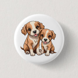 TWO PUPPIES button 缶バッジ