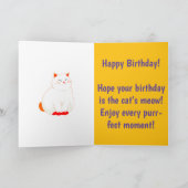 Two Purple and Yellow Cats カード (内部)