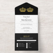 Two Queens Make A Pair Gay Wedding オールインワン招待状 (内側)