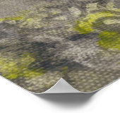 Two Ravens on Smokey Yellow抽象芸術アートポスター ポスター (角)