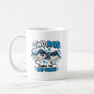 Two Rays Double the Ray-Diance Funny Stingray Ocea コーヒーマグカップ