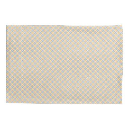 Two rectangular towels with a pastel plaid pattern 枕カバー (裏面)