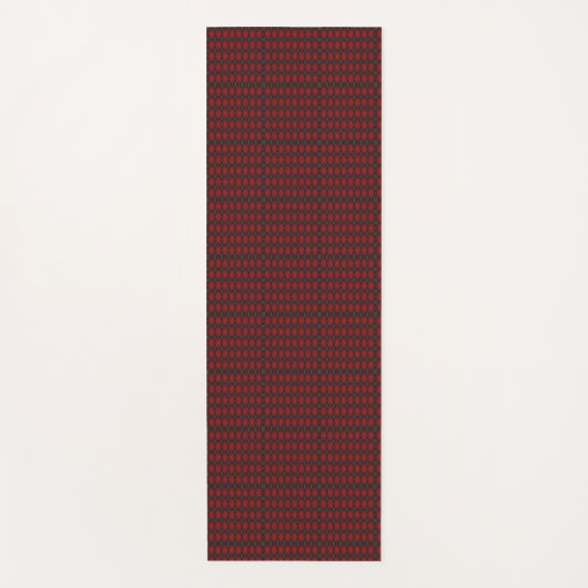 Two red and black geometric pattern ties ヨガマット (正面)