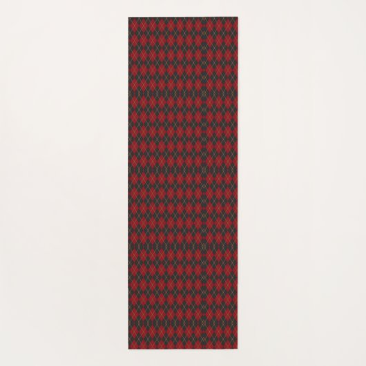 Two red and black geometric pattern ties ヨガマット (裏面)