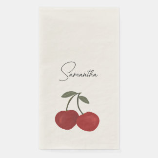Two Red Cherries Illustration | Cute Fruit Art 
