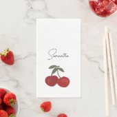 Two Red Cherries Illustration | Cute Fruit Art  (インサイチュ)