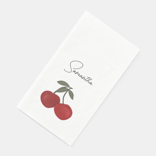 Two Red Cherries Illustration | Cute Fruit Art  (コーナー)