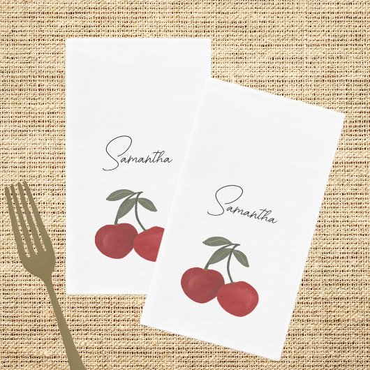 Two Red Cherries Illustration | Cute Fruit Art 