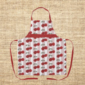 Two Red Cherries Illustration | Cute Fruit Art  エプロン