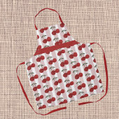 Two Red Cherries Illustration | Cute Fruit Art  エプロン