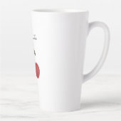 Two Red Cherries Illustration | Cute Fruit Art  カフェラテマグ (右)