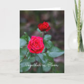 Two red roses for Valentine’s Day カード (正面)