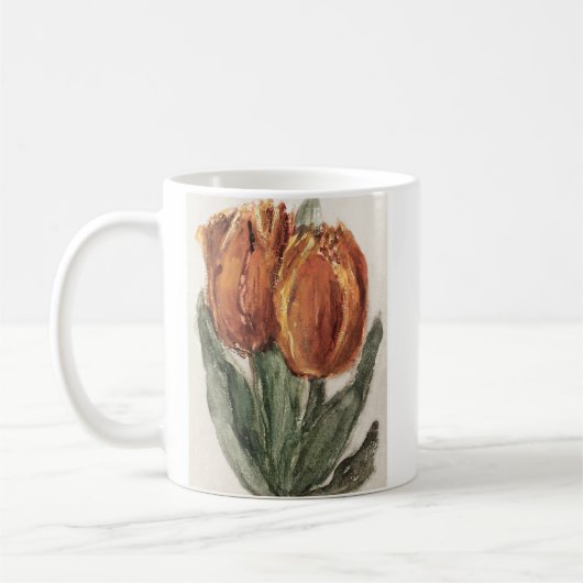 Two Red Tullips by Sientje Mesdag-van Houten コーヒーマグカップ (左)