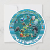 Two-riffic Day Round Birthday Invites (正面)