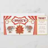 Two Ring Circus, 2nd Birthday Ticket Invitation (正面)
