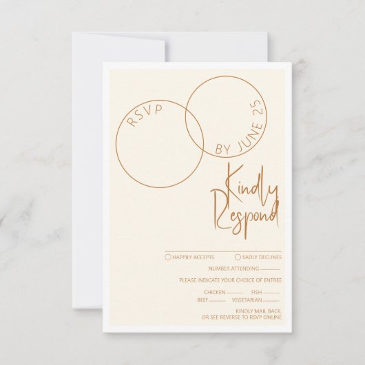 Two Rings Response Card 出欠カード (正面)